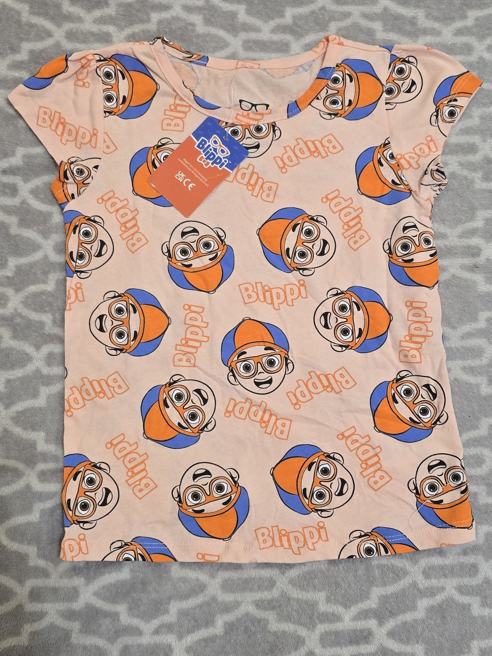 Kids' Blippi Graphic Tee with Orange & Blue Print